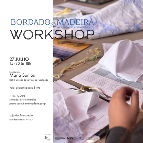 Workshop Bordado Madeira - 27 de julho de 2024